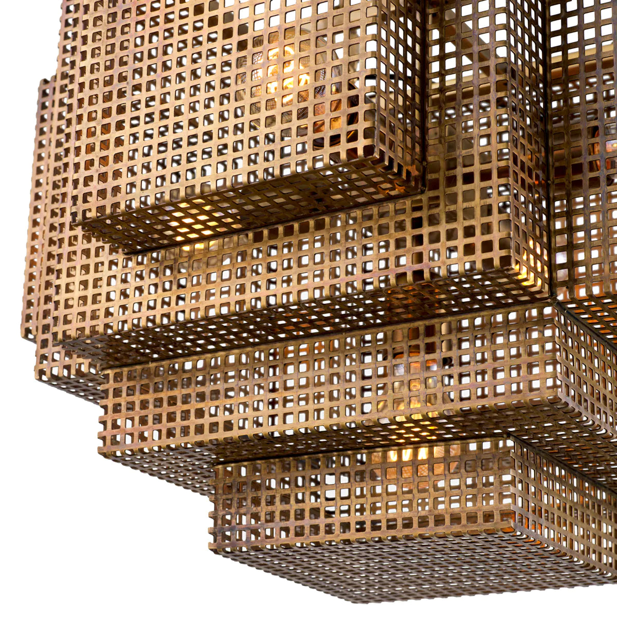 Závěsné svítidlo GEARY antická zlatá