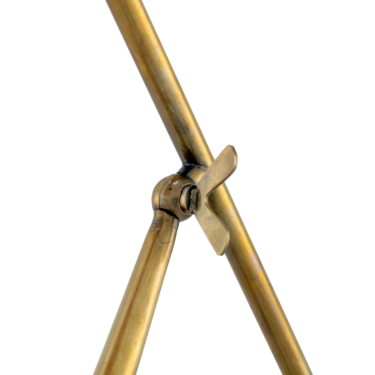 Stolní lampa KON TIKI ratan s antickým zlatem