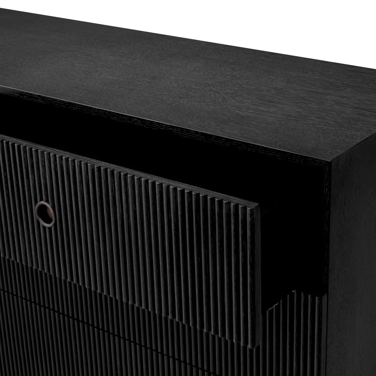 Komoda CHEST DIMITRIOS grafitový dubový fórový