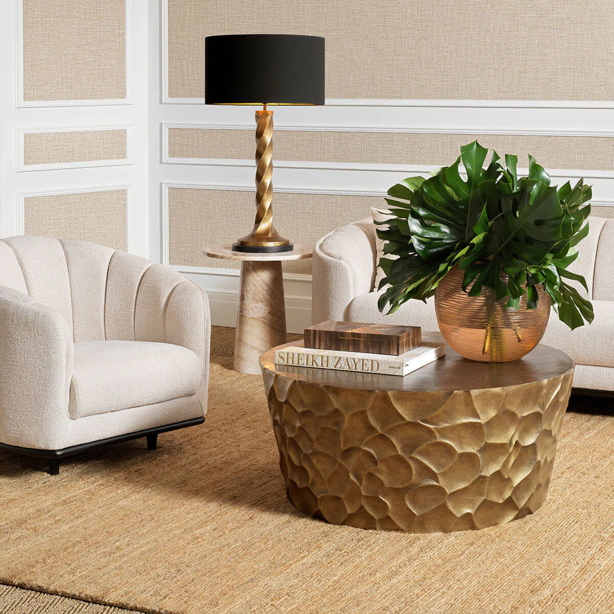 FIORENTINO coffee table antique gold