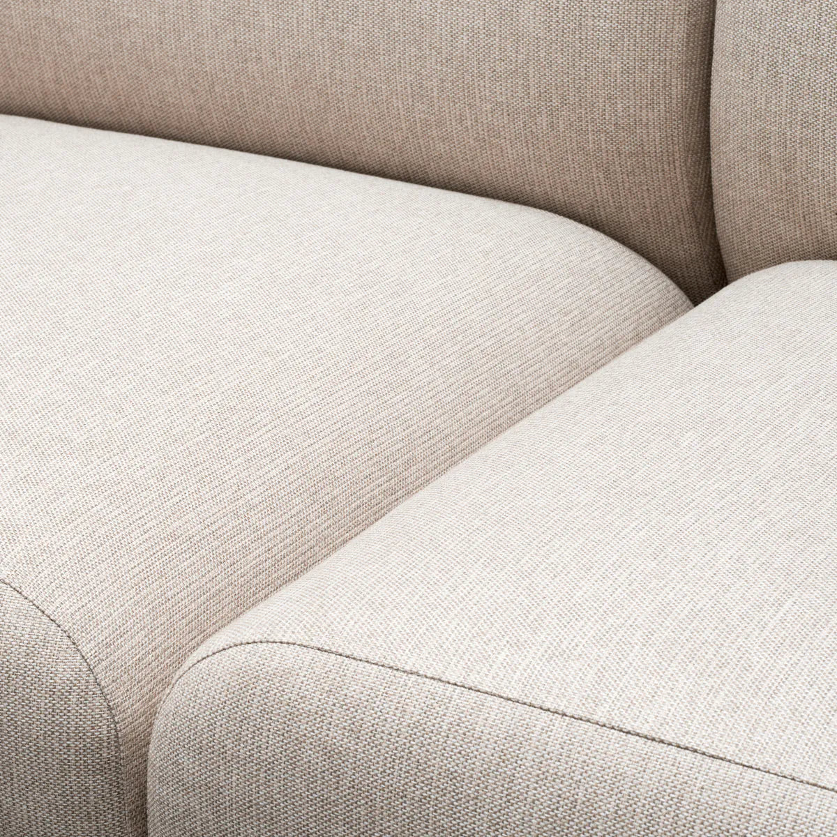 SEBASTIAN cream sofa with eucalyptus veneer