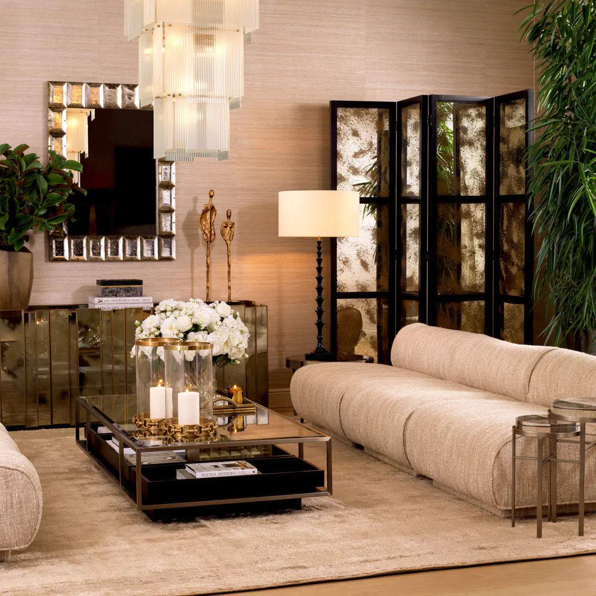 Sada bočních stolků HOXTON ocelových