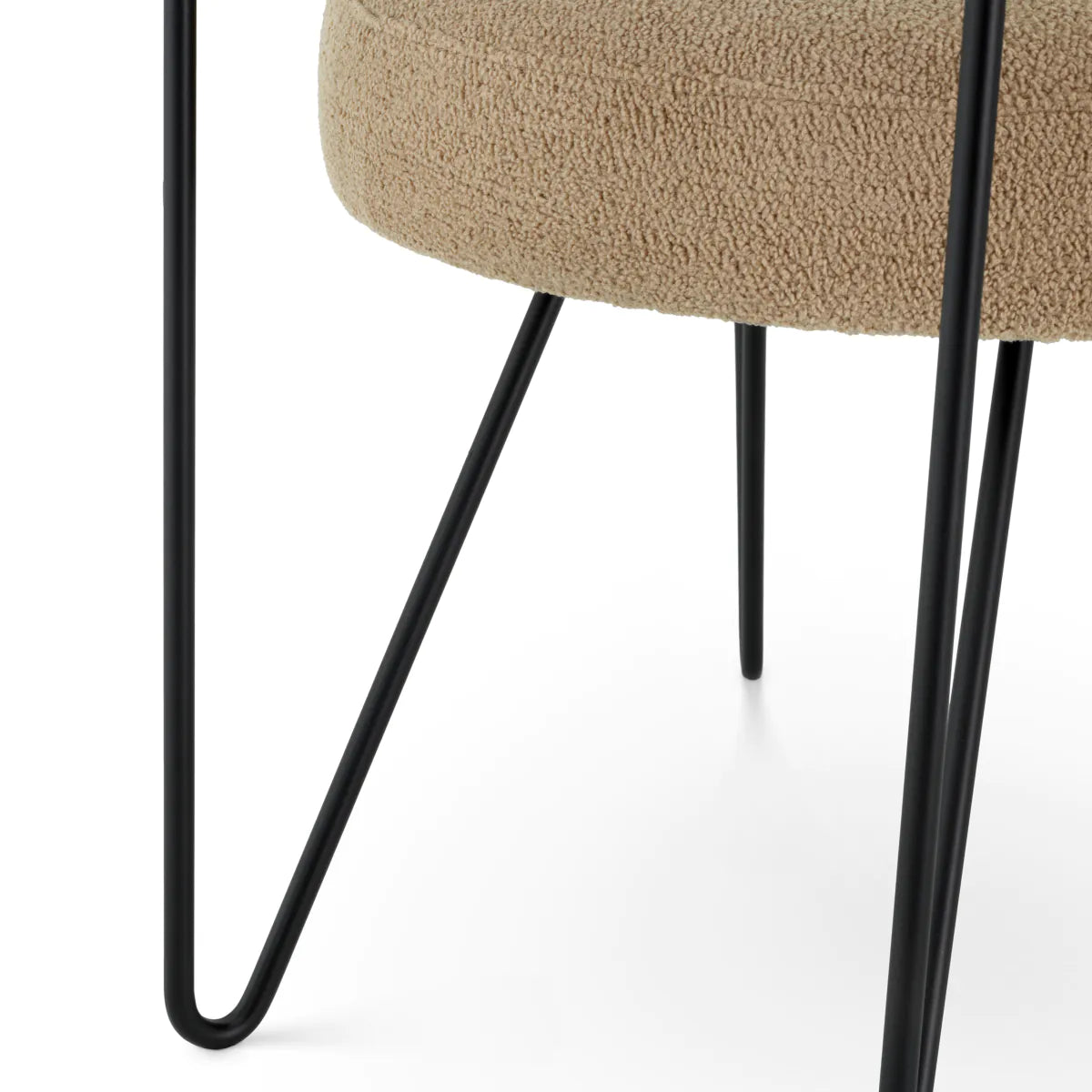 GIUSEPPE Chair beige with black base