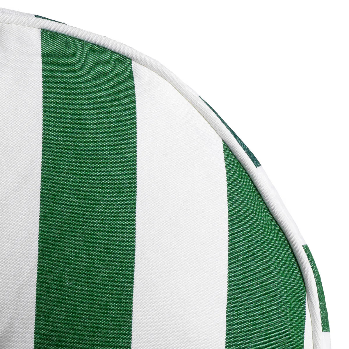 Round garden cushion FLORENT green with white