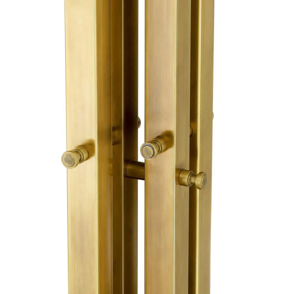 Stojací lampa DESTINO zlatá s travertinovým podstavcem