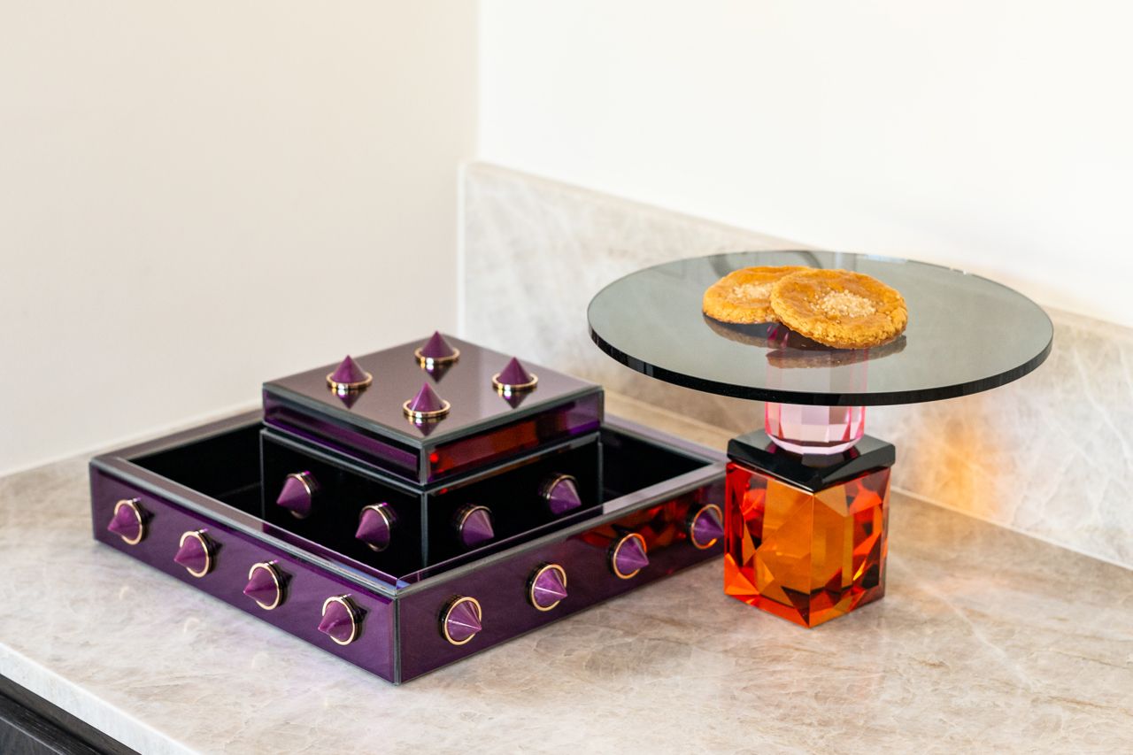 FEYA crystal Patera orange with pink