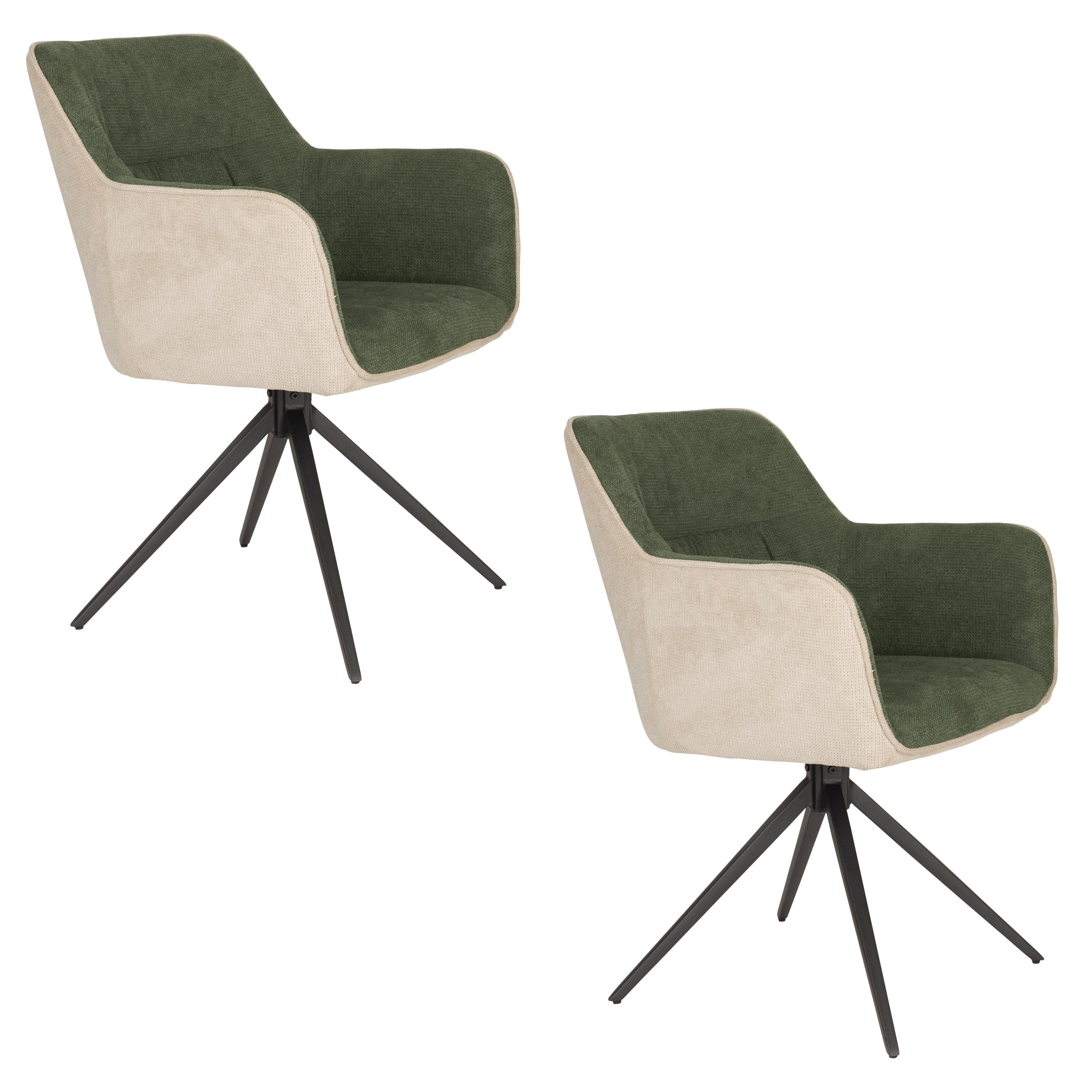 DALEY chair green with beige