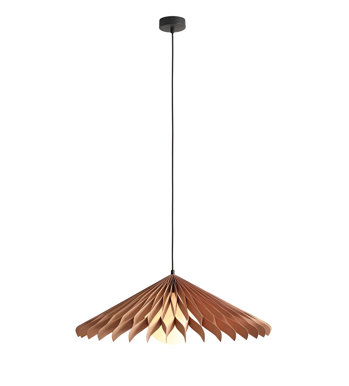 Nature sun hanging lamp beech wood