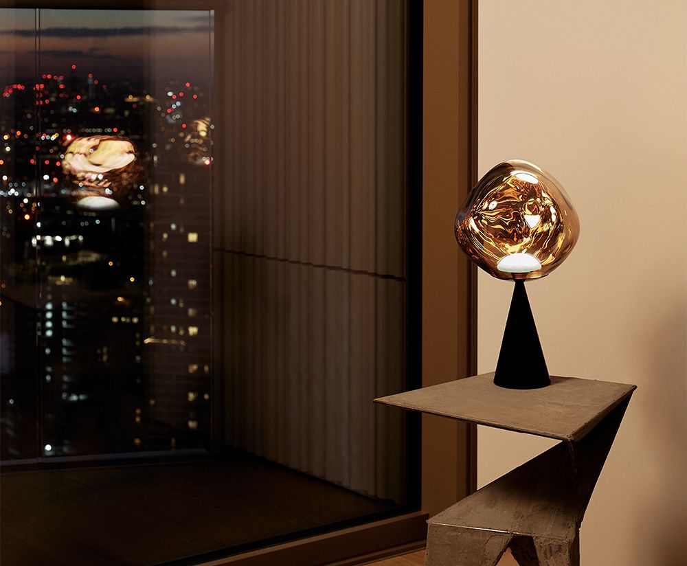 Stolní lampa MELT měděná