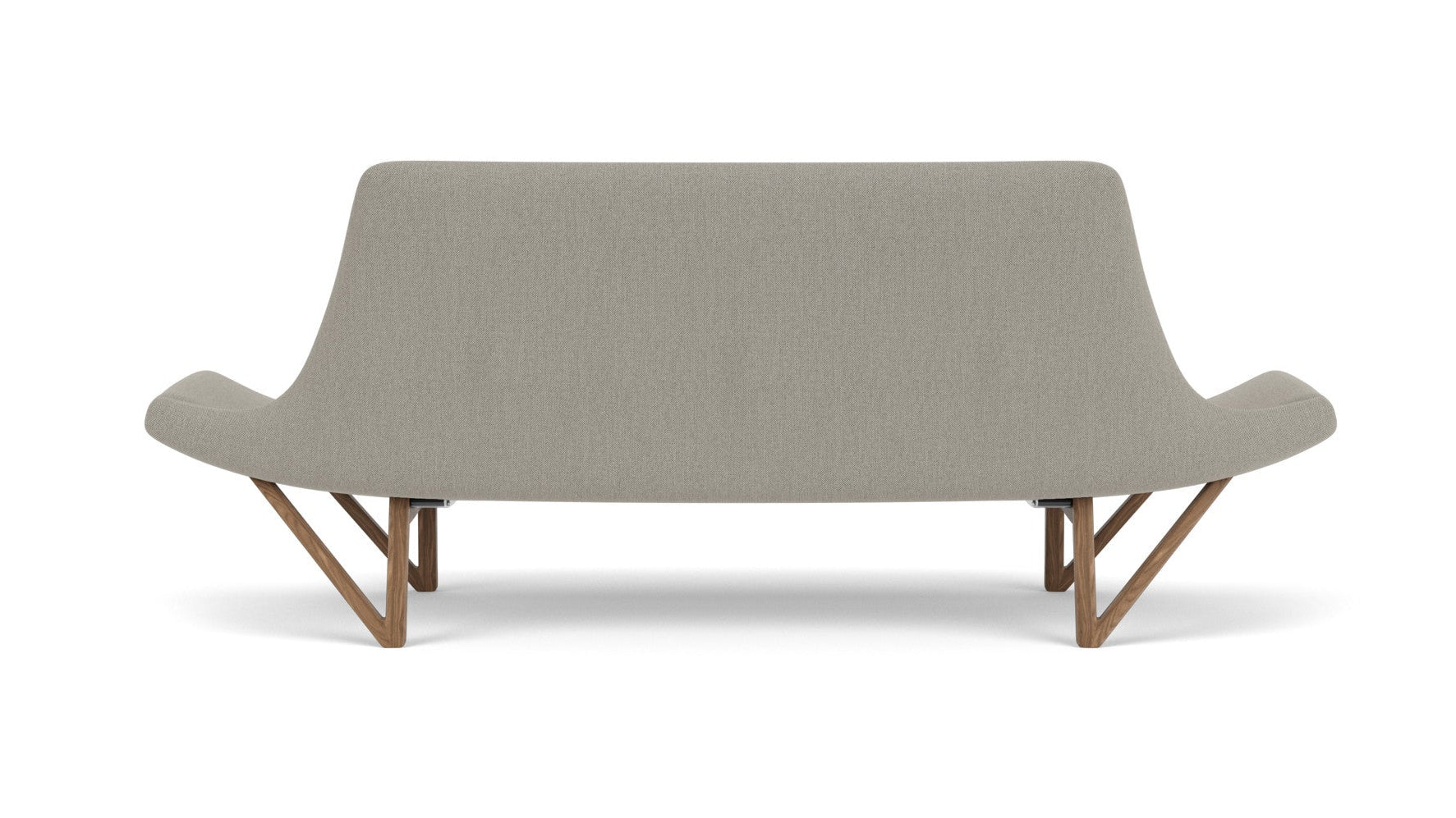 PAGODE gray sofa with walnut base