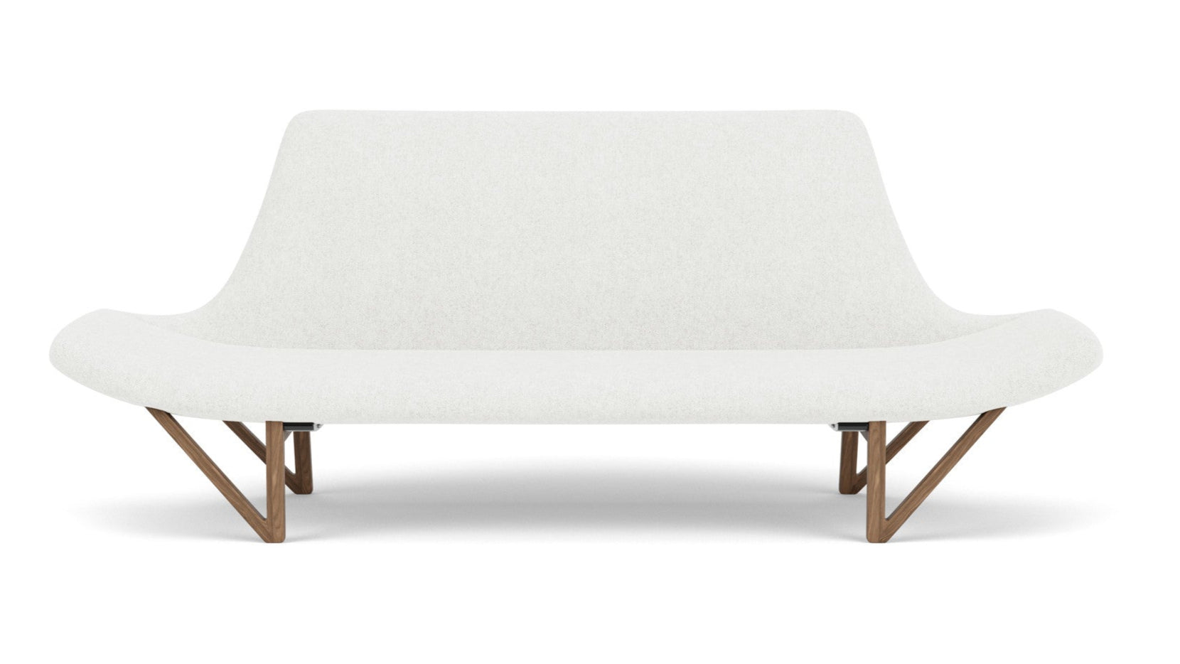 PAGODE sofa light gray with walnut base