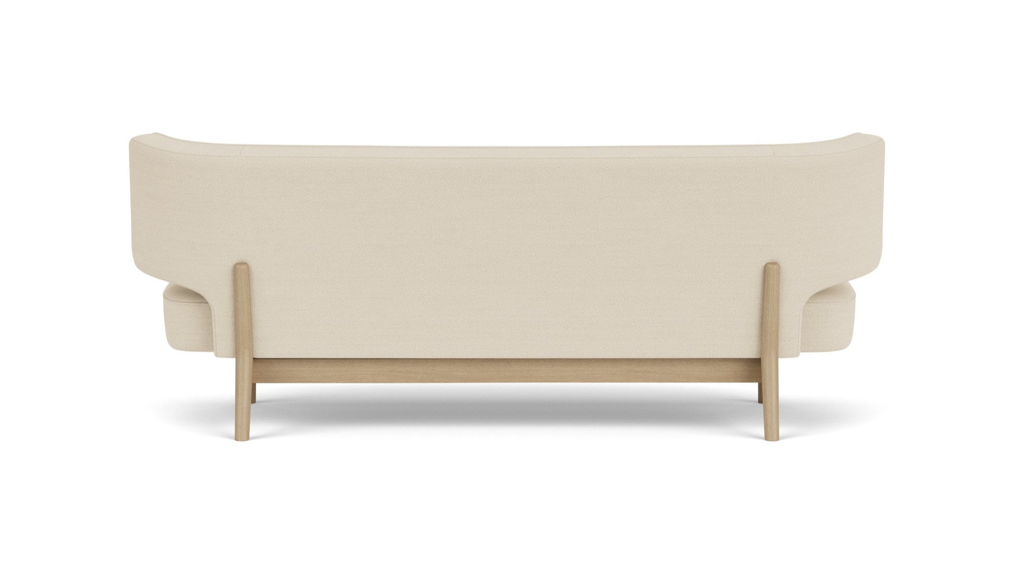 Sofa pro 2 osoby RADIOHUS béžová s dubovým podstavcem