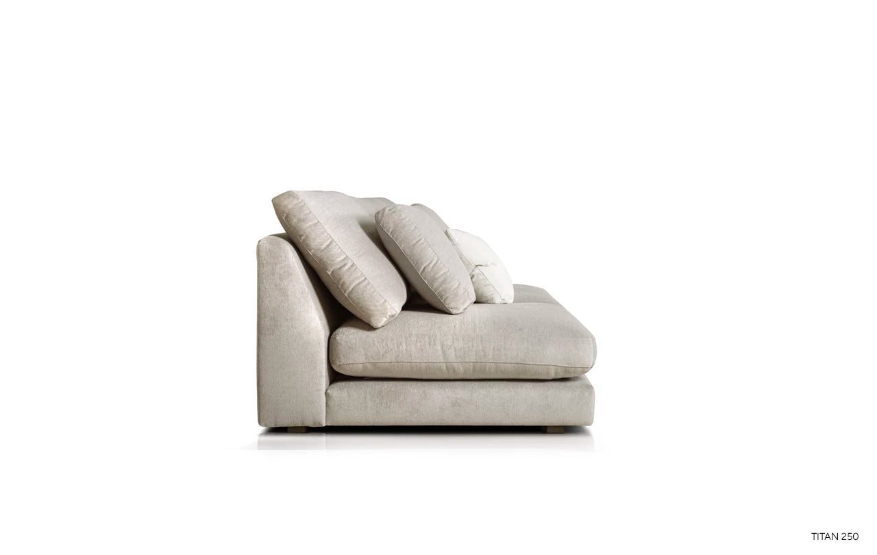 Left-sided modular corner sofa NOOR customizable