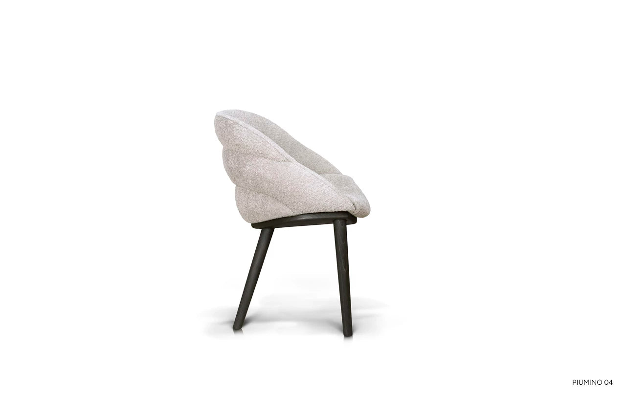 AMA upholstered chair with a wooden base