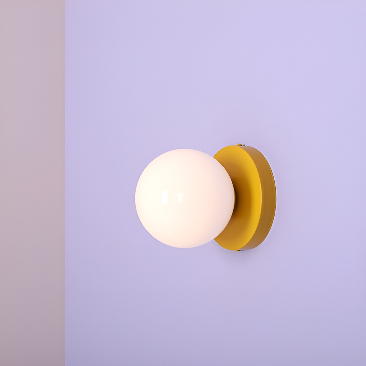 Wall lamp Ball Duo mustard