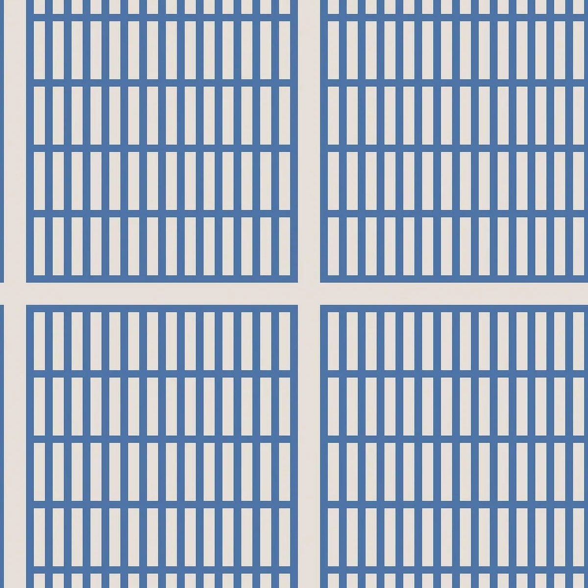 Tapeta s geometrickým vzorem ALVAR AALTO 14/6 bílá s modrou