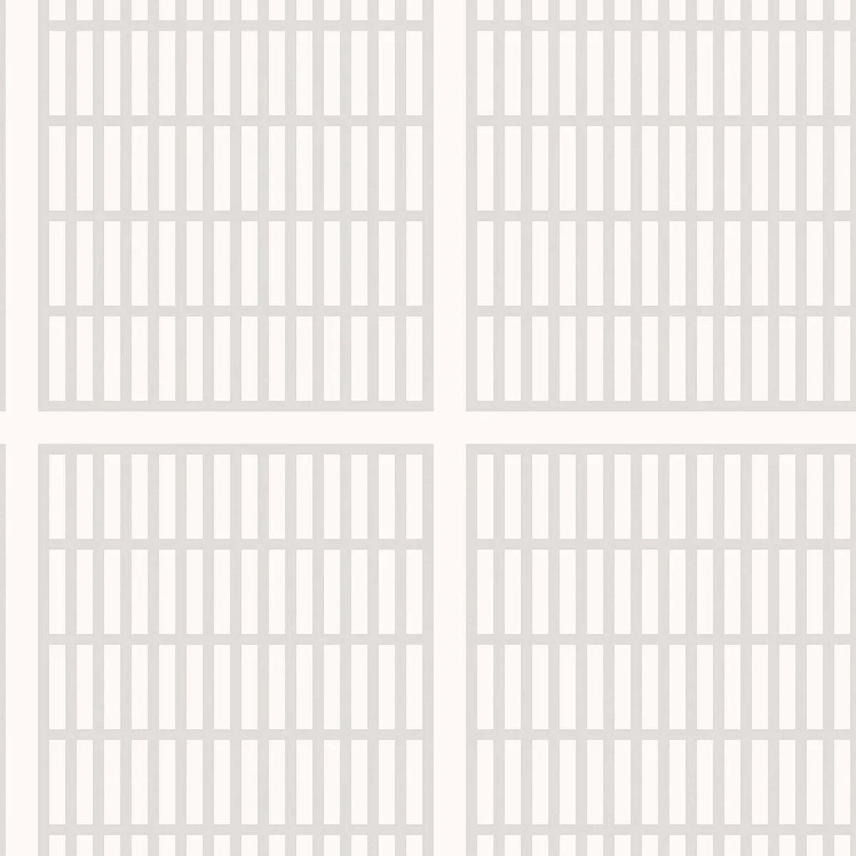 Tapeta s geometrickým vzorem ALVAR AALTO 14/6 bílá se šedou