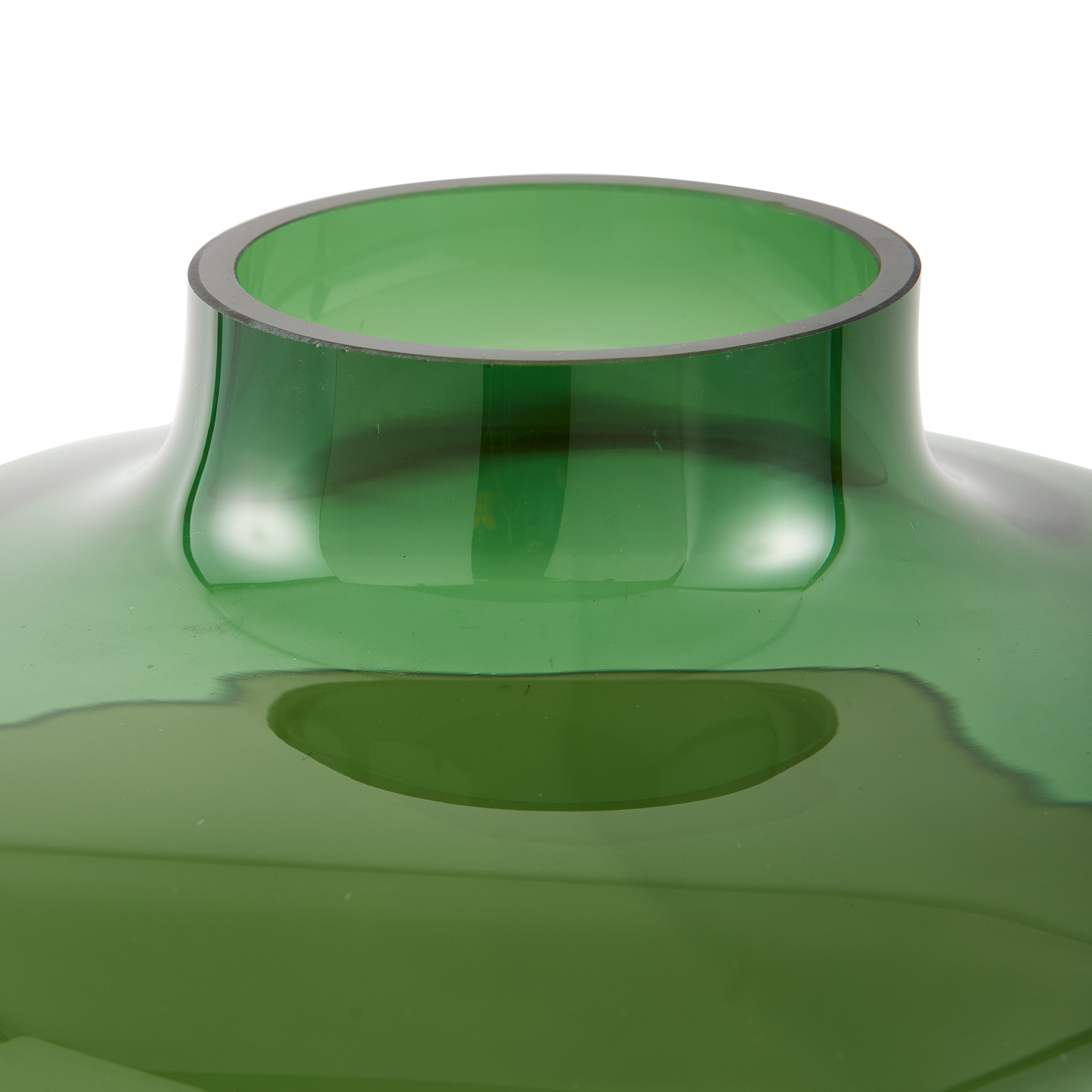 Skleněný váza FORMY růžová se zelenou