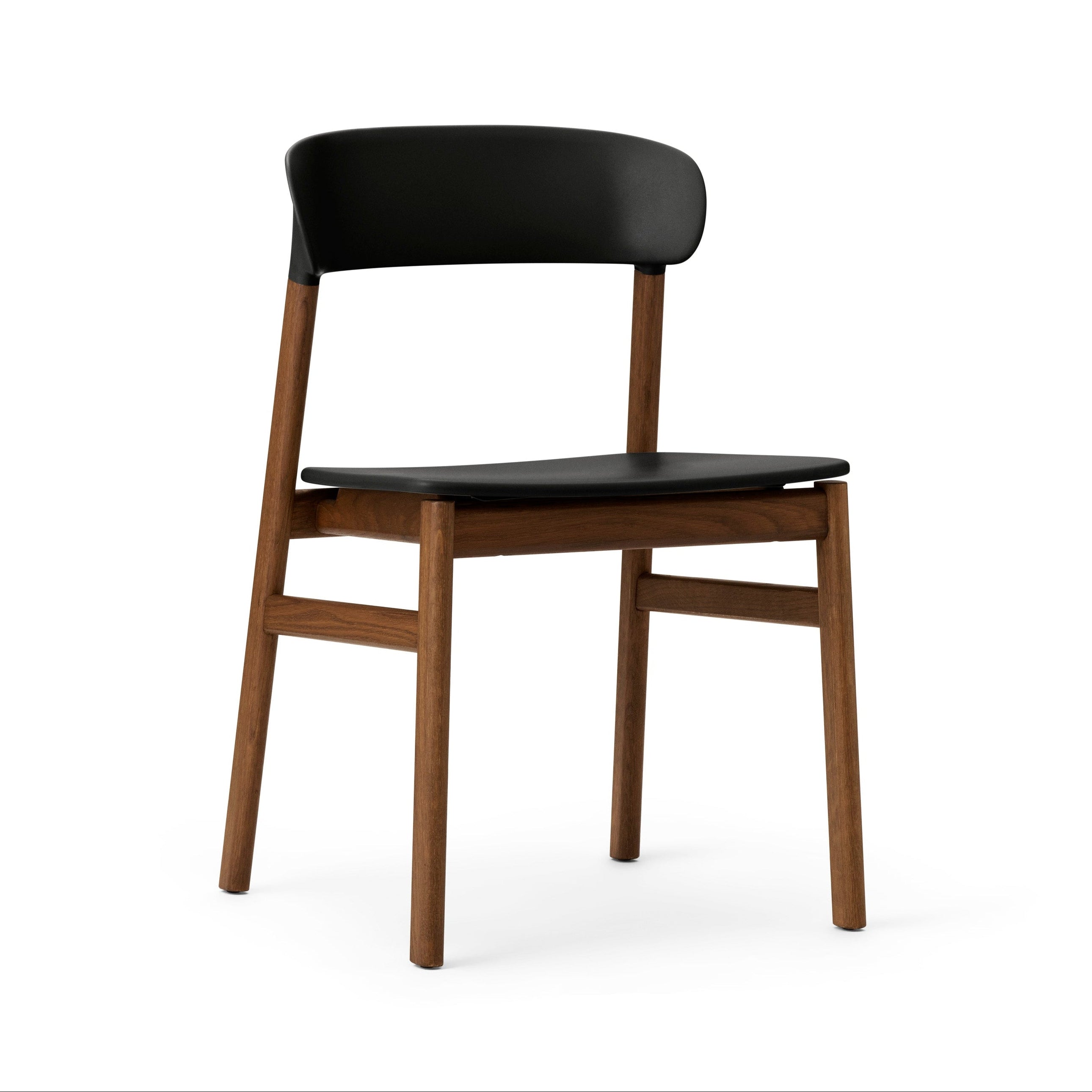 Židle HERIT černá s tmavě dubovým podstavcem