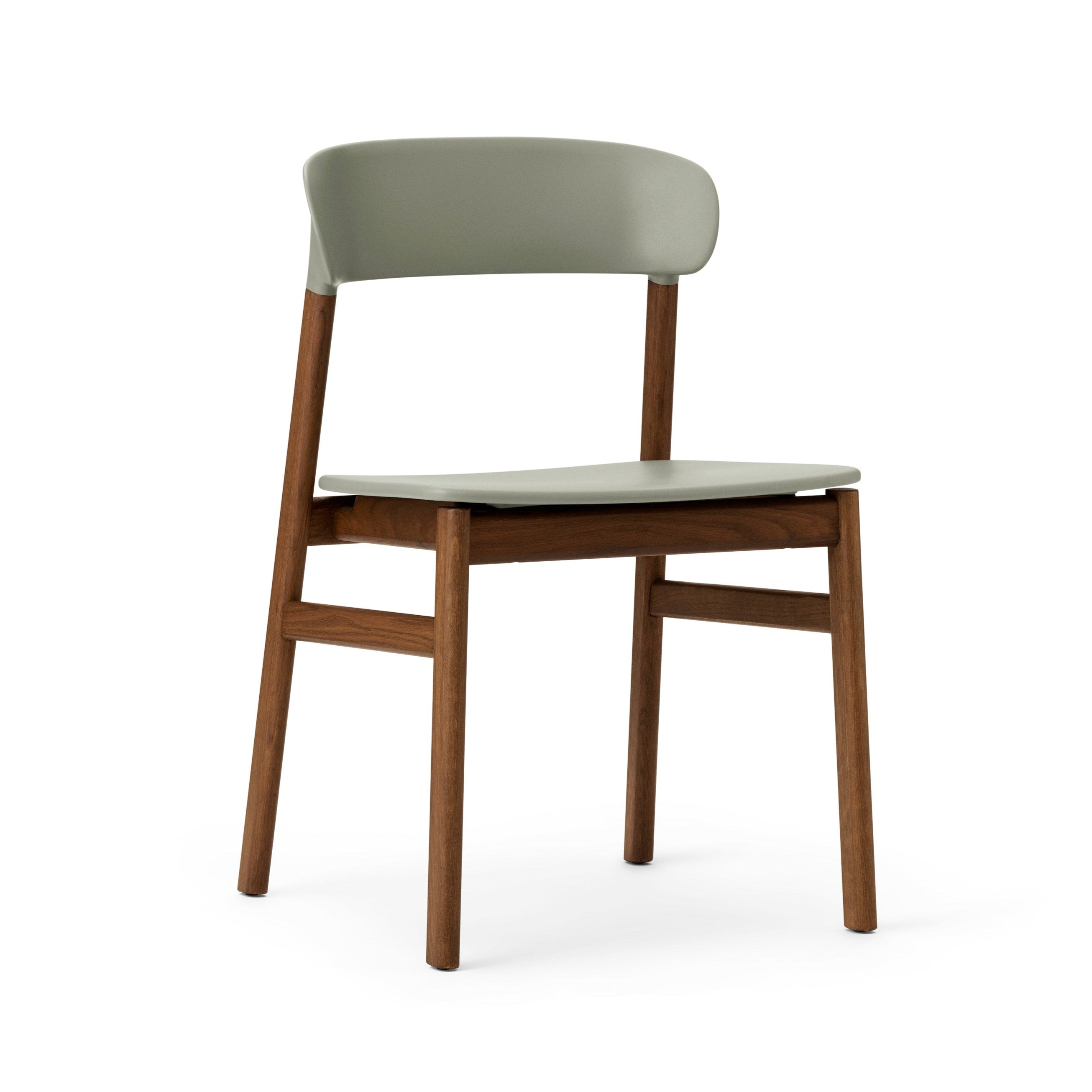 Židle HERIT zelená s tmavě dubovou základnou