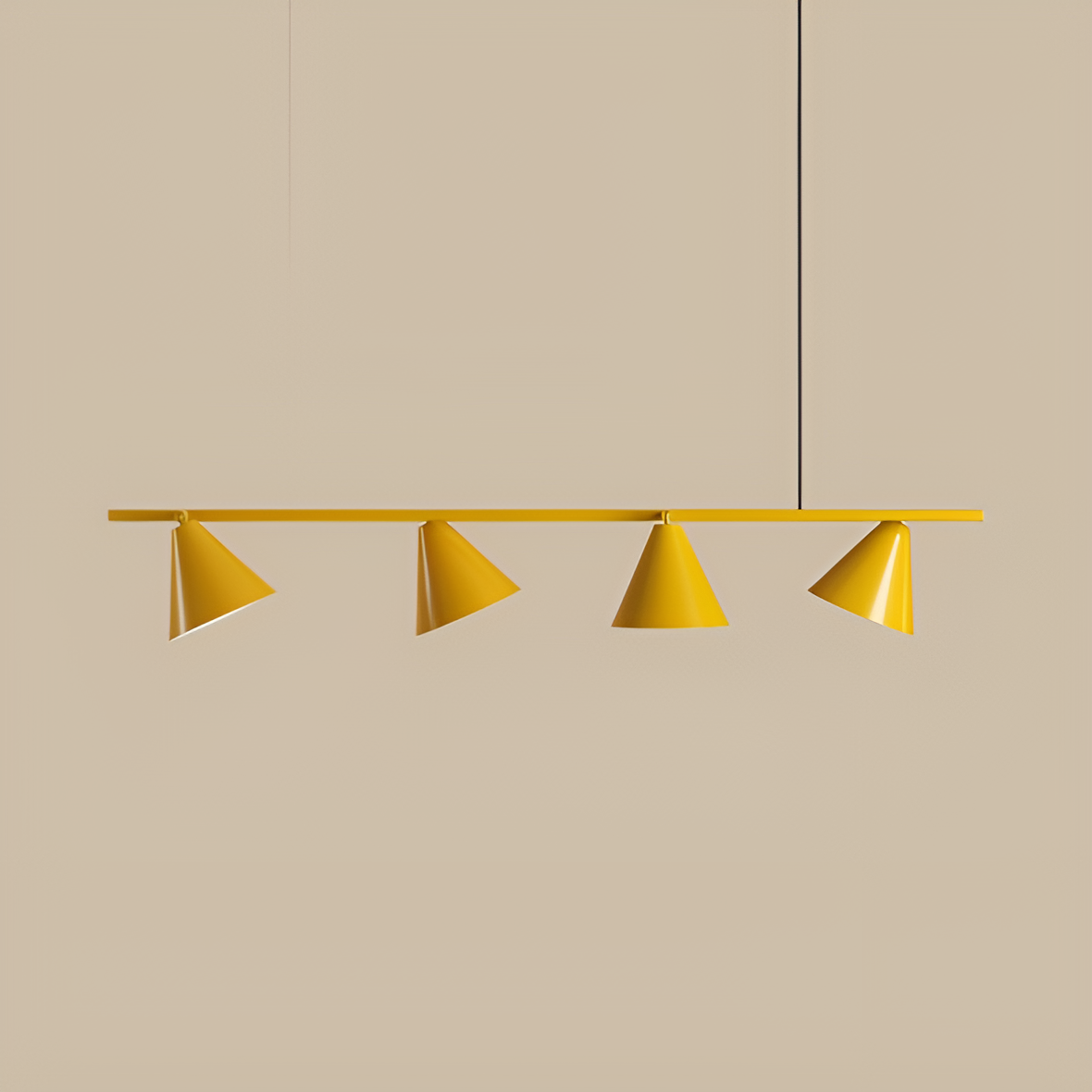 Hanging lamp forms mustard quatro