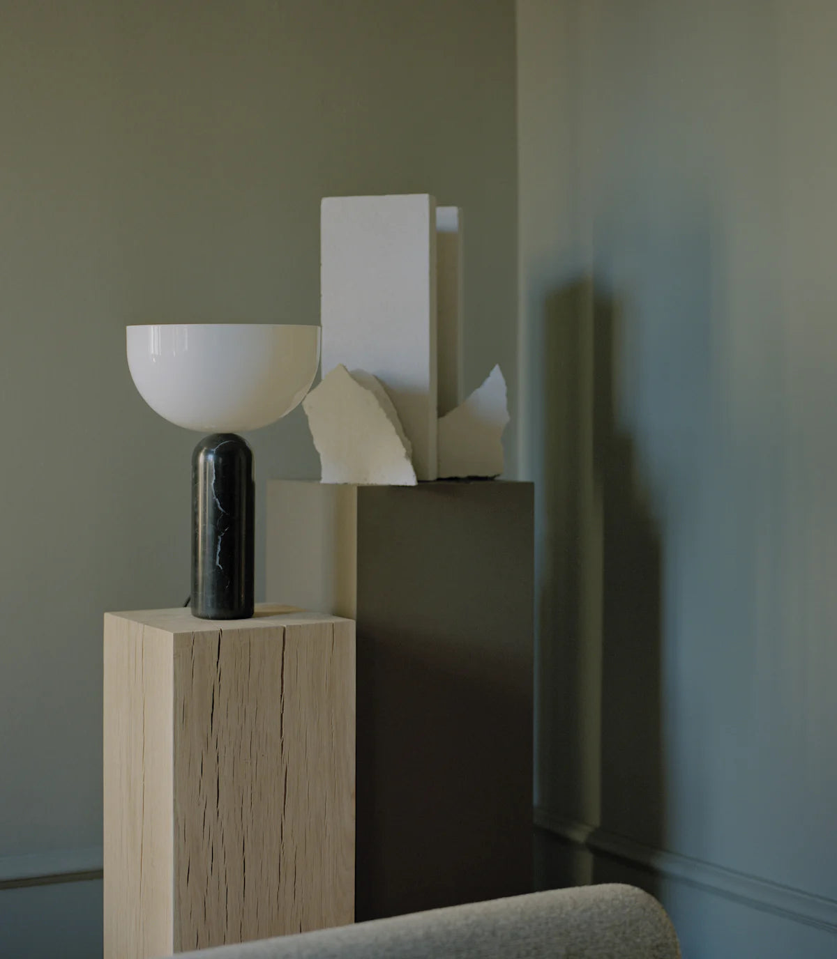 Stolní lampa KIZU černý mramor