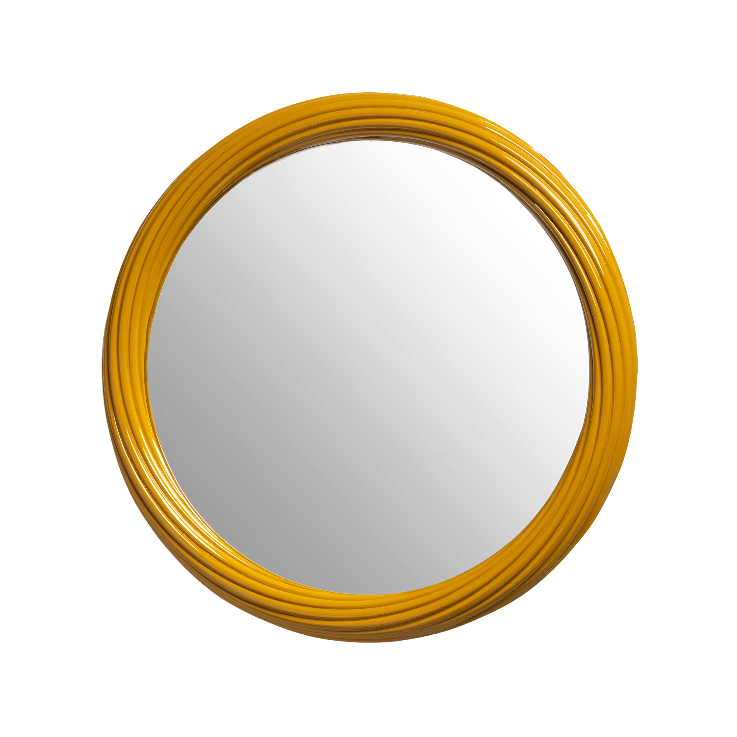 Kulaté lustro CHURROS hořčicové