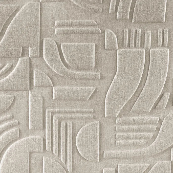 Textilní tapeta se strukturovaným geometrickým vzorem LINSOLITE - NATUREL béžová