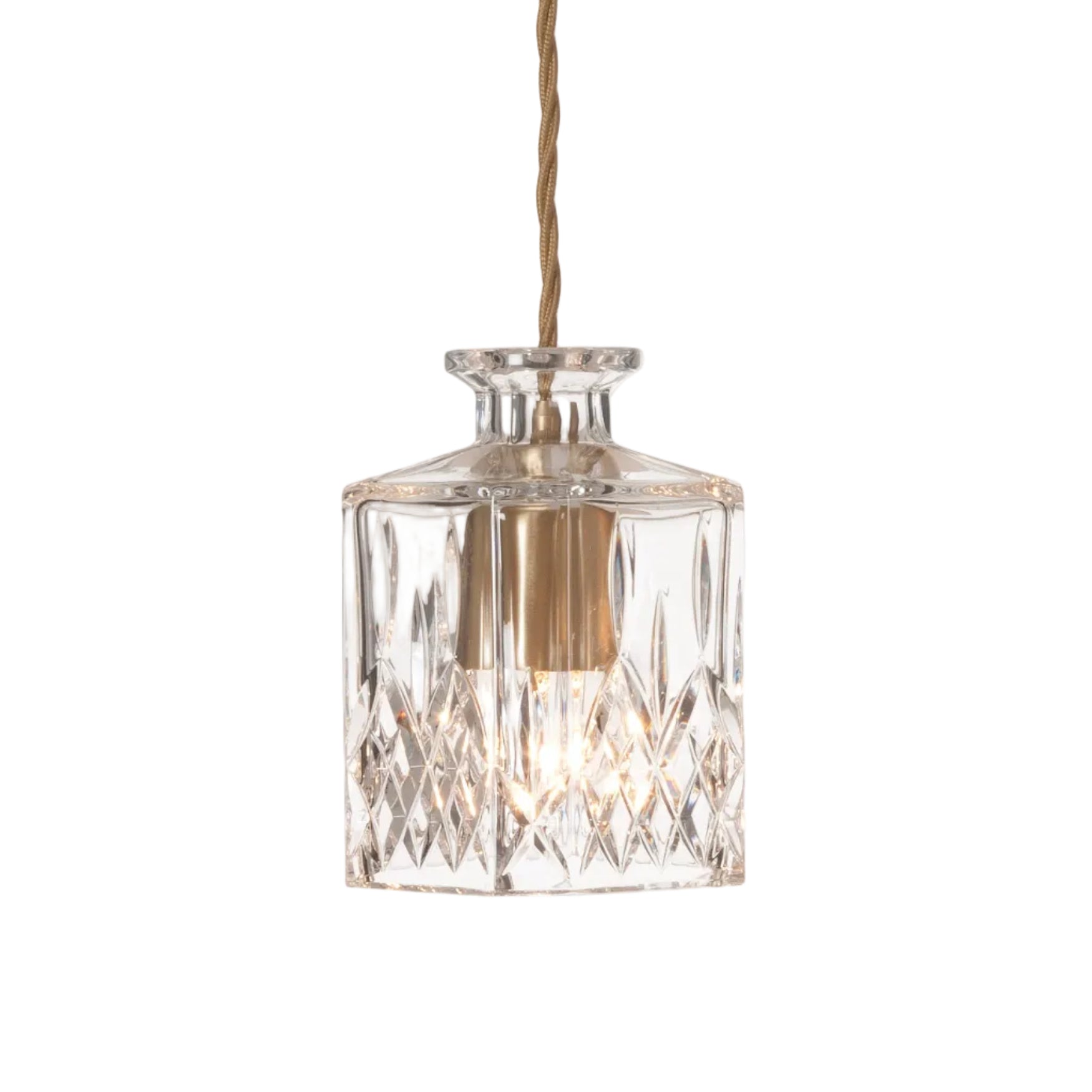 Lustrná lampa SQUARE DECANTERLIGHT z křišťálového skla