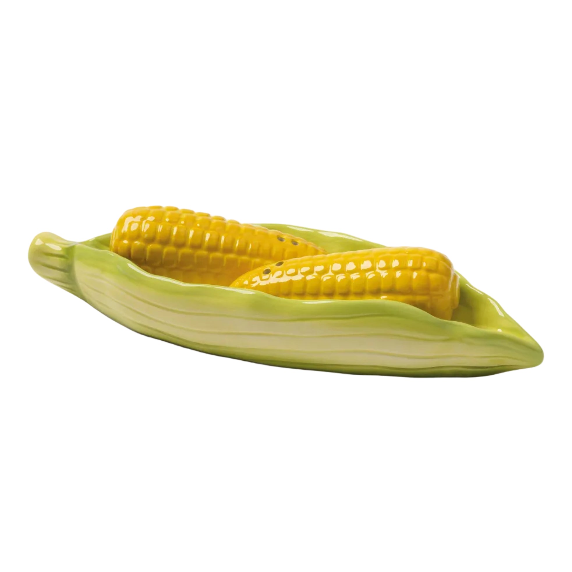 Yellow and Green Corn Salt and Pepper Shaker Set