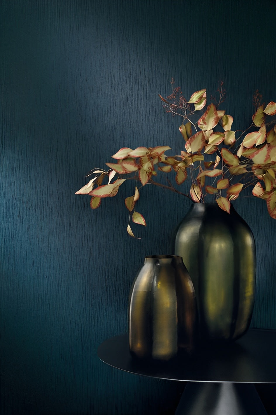 Textilní tapeta se strukturou v svislých pruzích JUSSIEU - CELADON zelenkavý