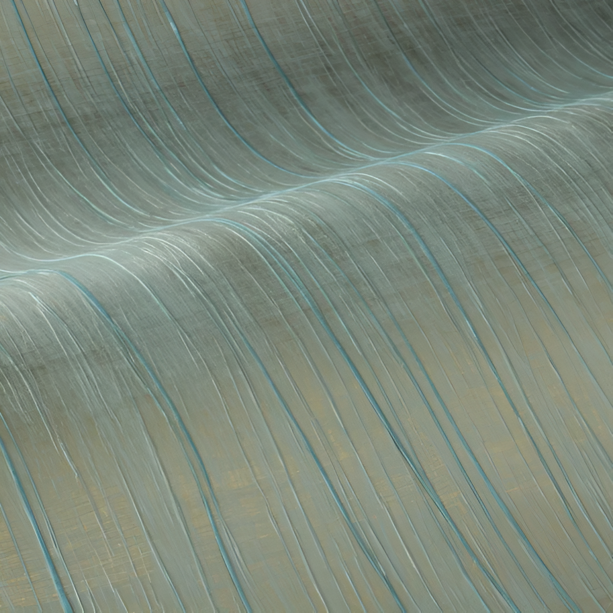 Textured pleated fabric wallpaper RAI - CELADON green