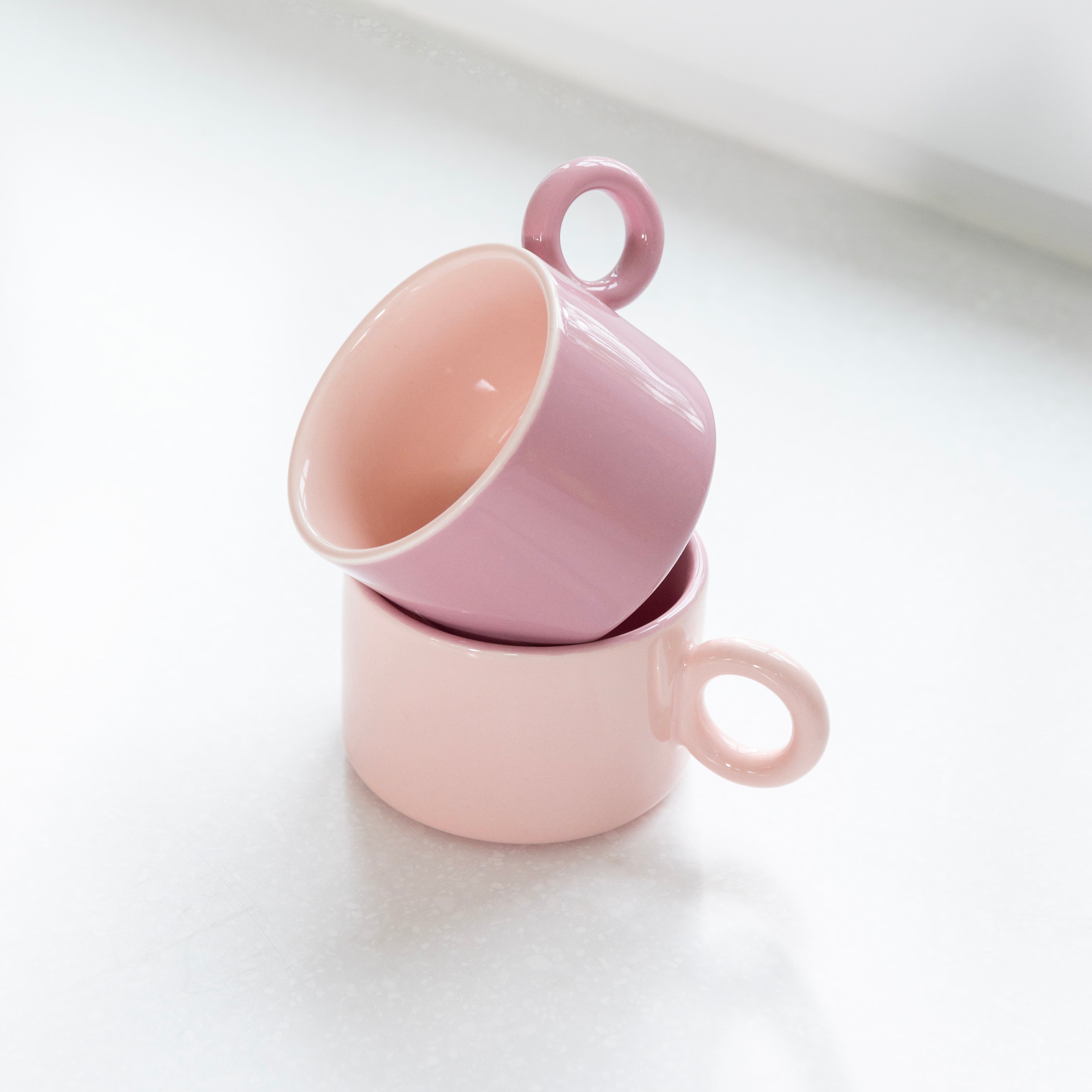 Sada šálků CHIQUITO růžová porcelán