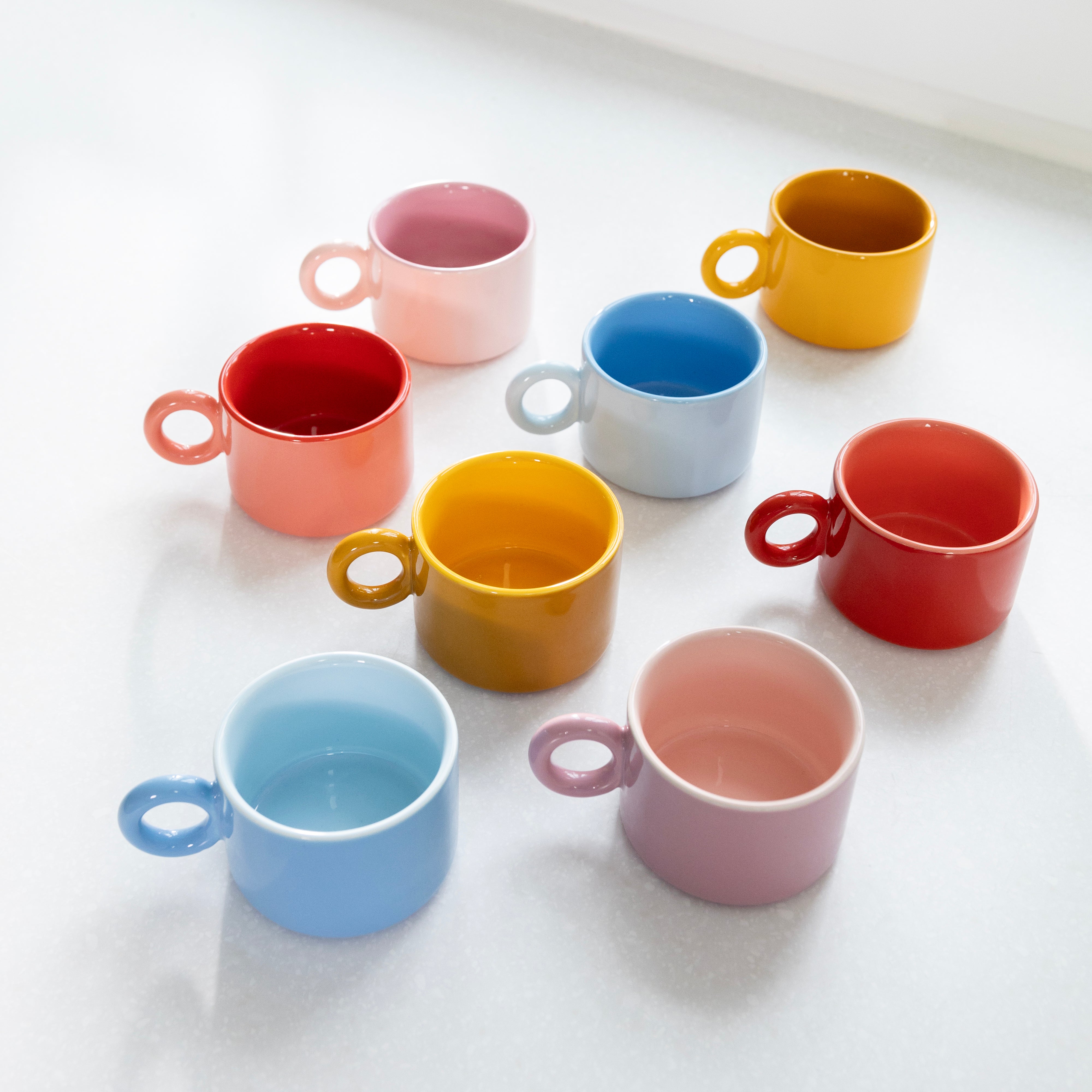 CHIQUITO Cup Set Yellow Porcelain
