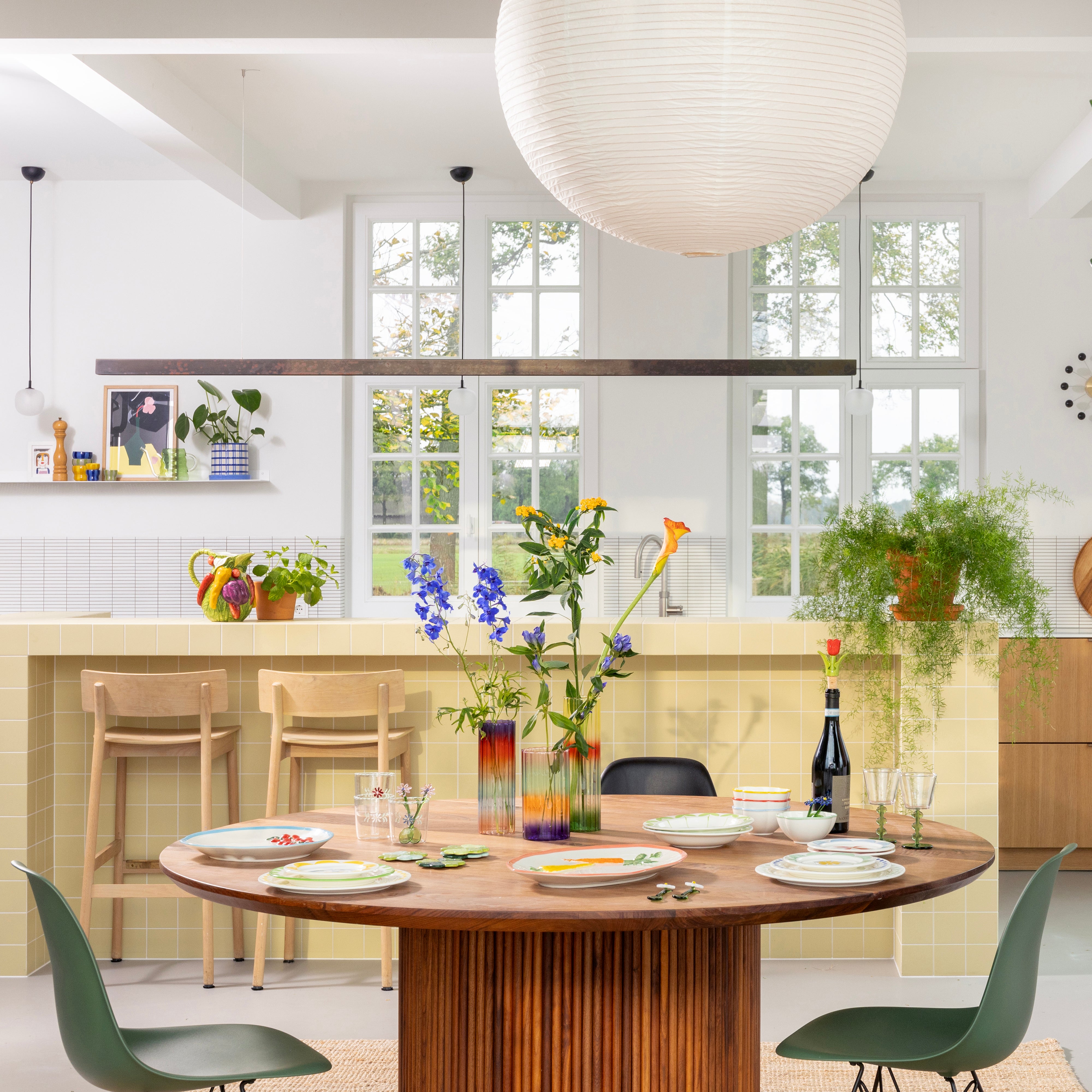 Váza GRADIENT EVENING fialovo-oranžové sklo