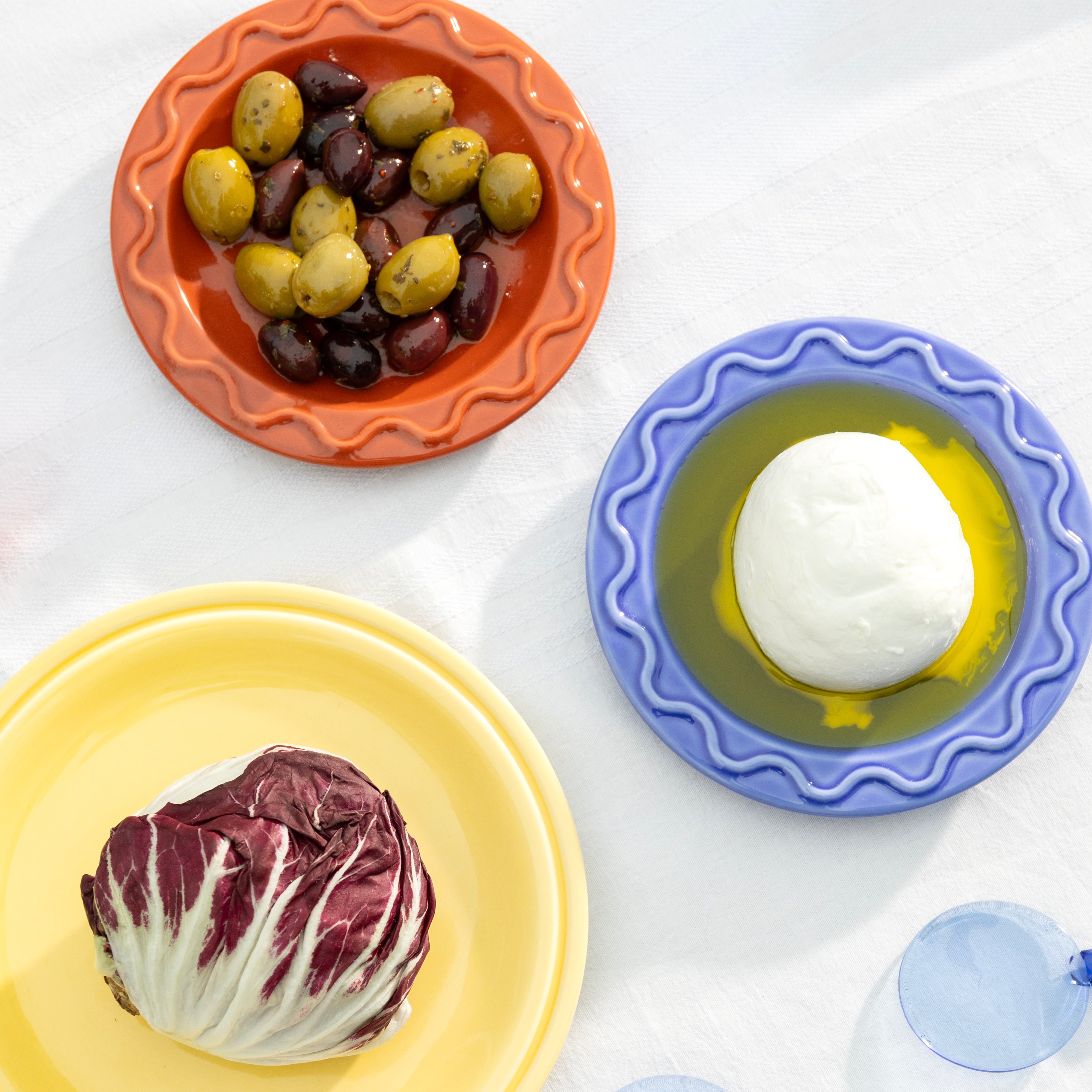 MOCHI Blue Dessert Plate Set