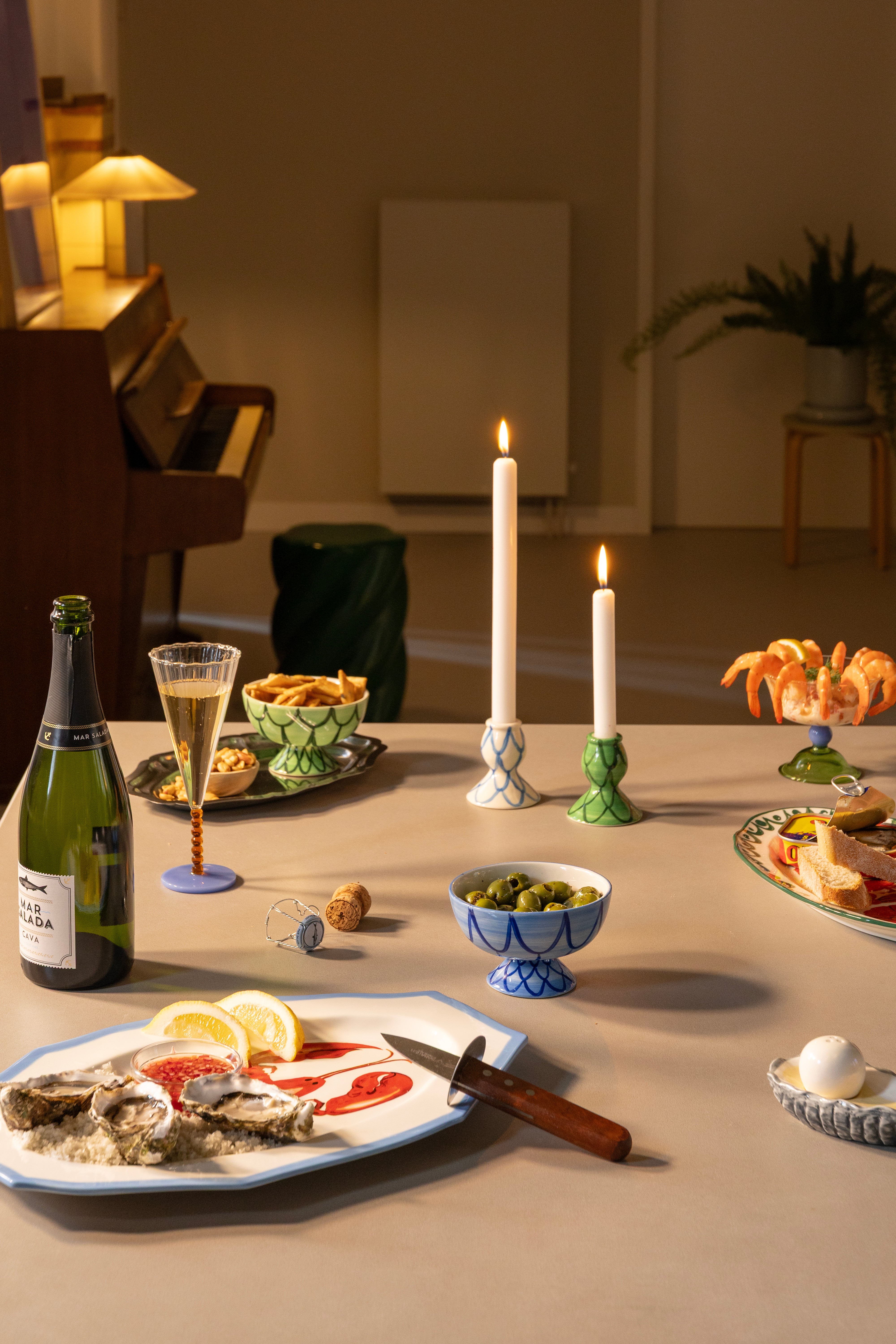 Sada misek SIRENE modrá s bílou