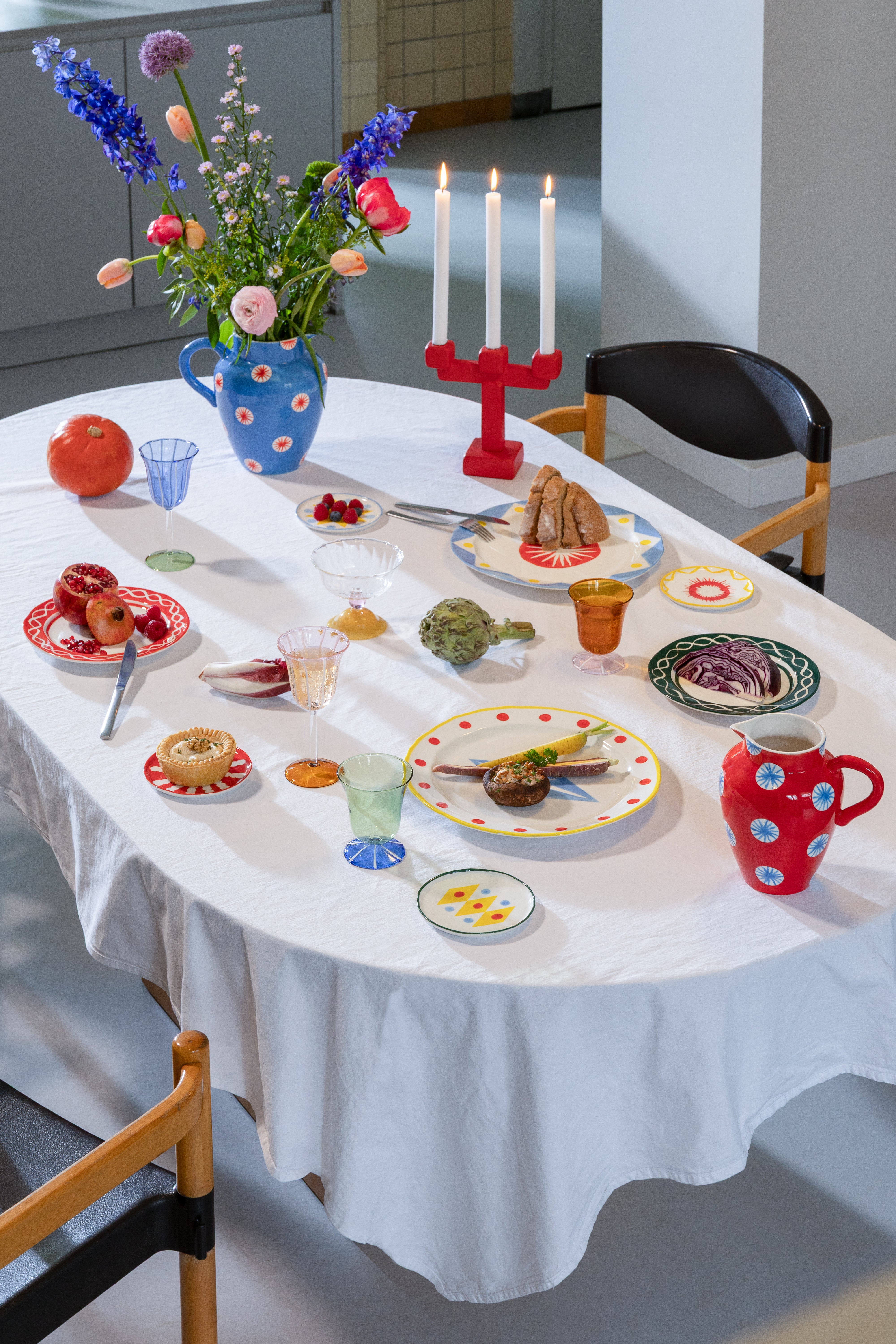 EVE Blue and Green Glass Goblet Set
