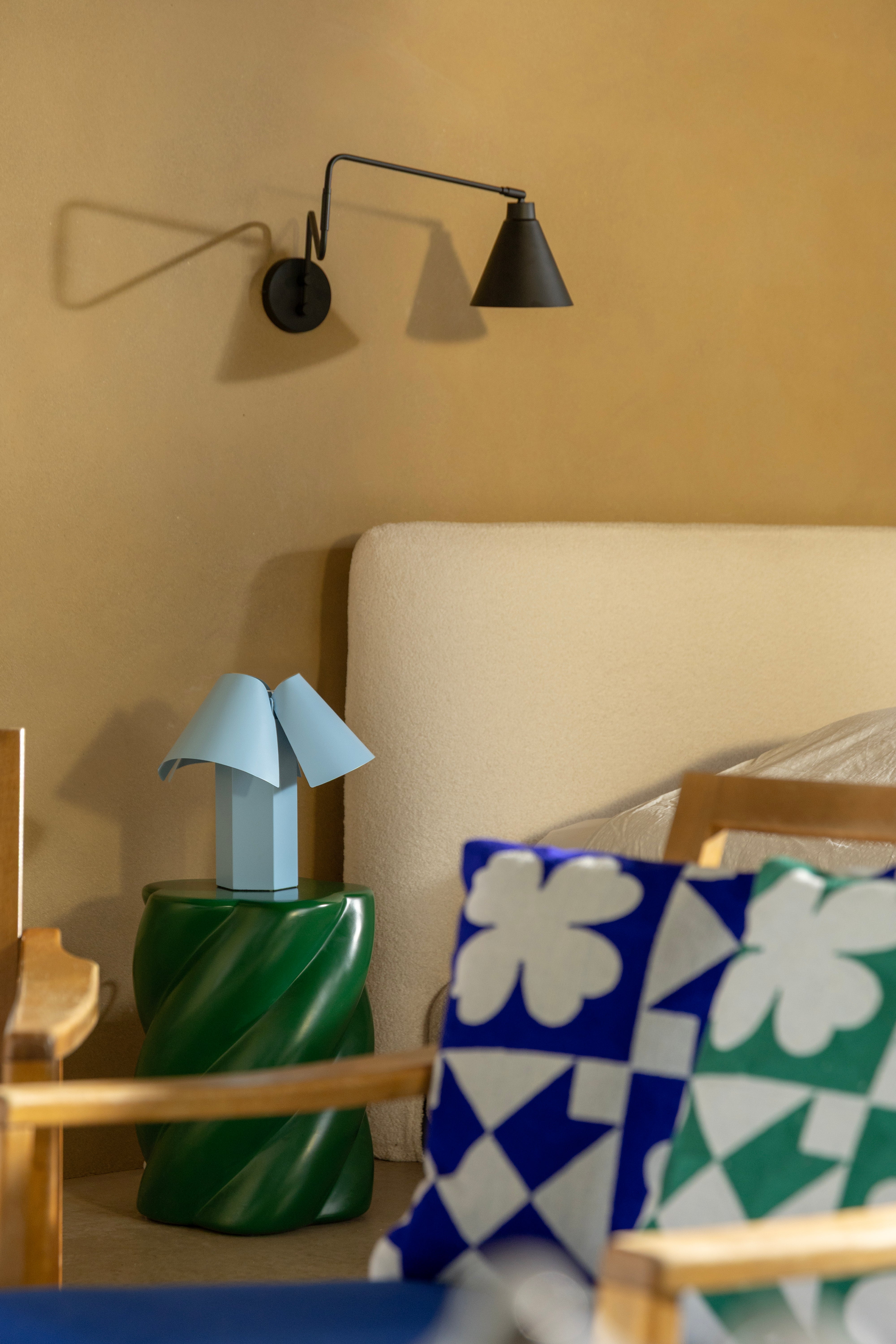 Povlak na polštář QUILT modrý s bílou