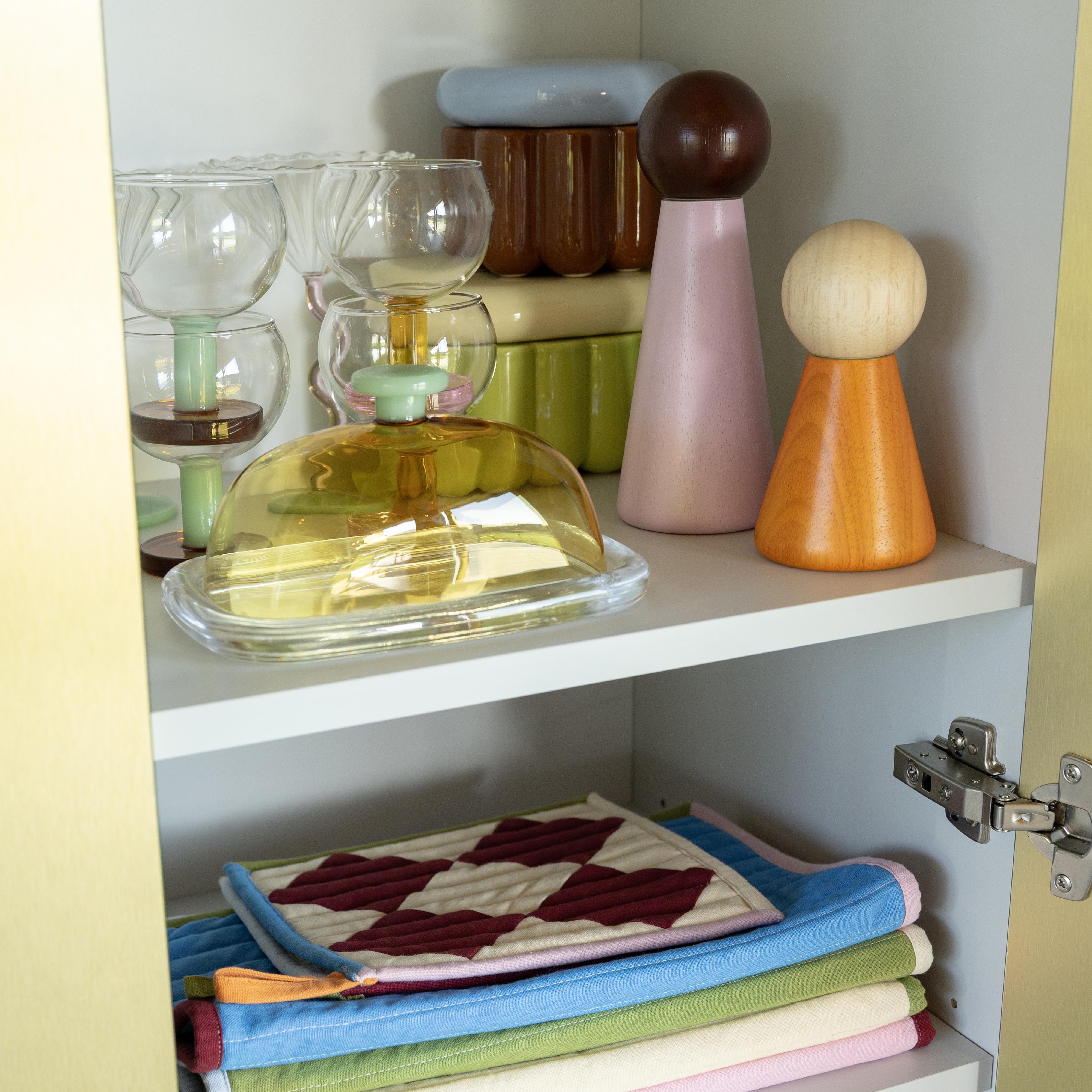 HALMA LARGE Pink Spice Grinder with Burgundy