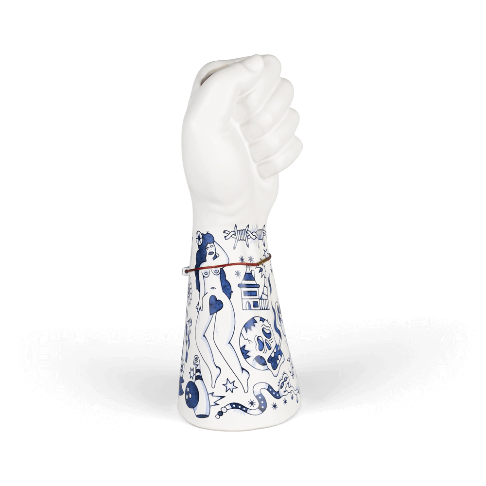 LIBERTY MATTERS vase white ceramic