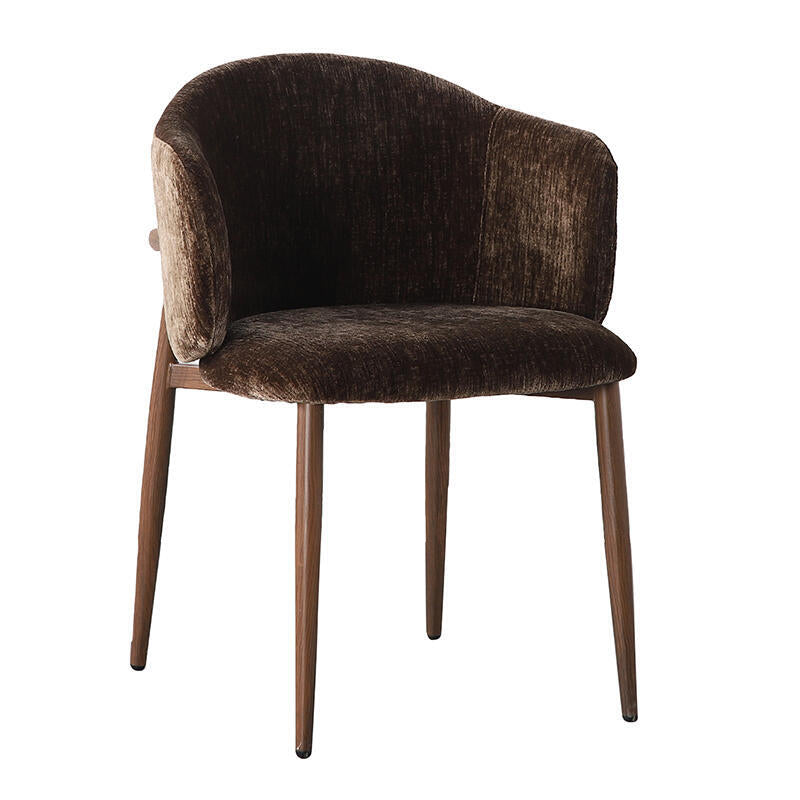 OSAKA Chair in Brown with Dark Wooden Base