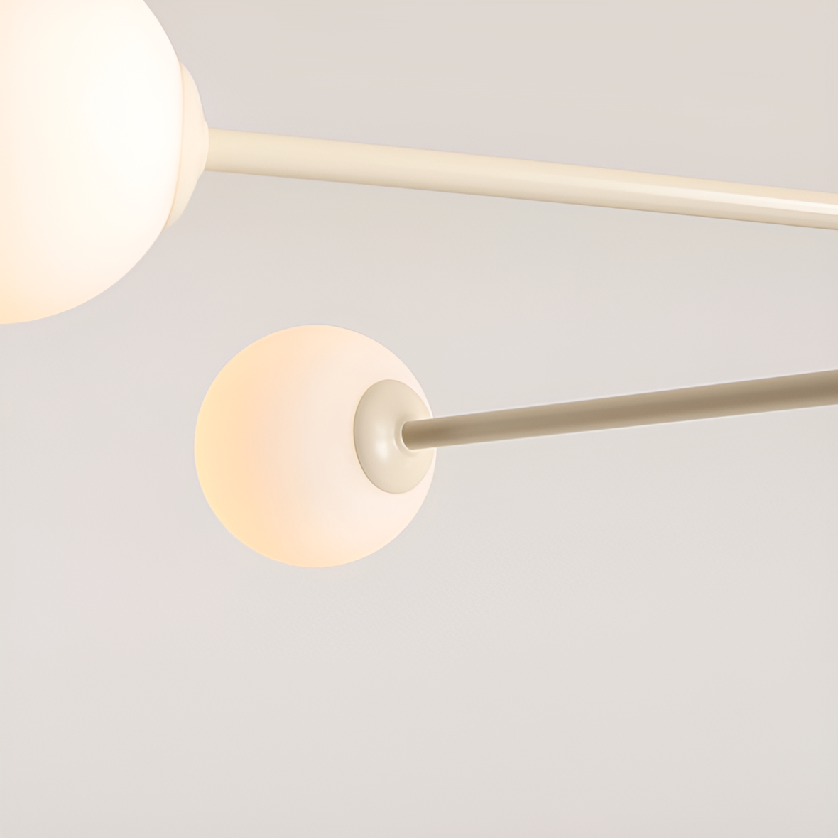 Stropní lampa čtyřbodová PINNE QUATRO krémová