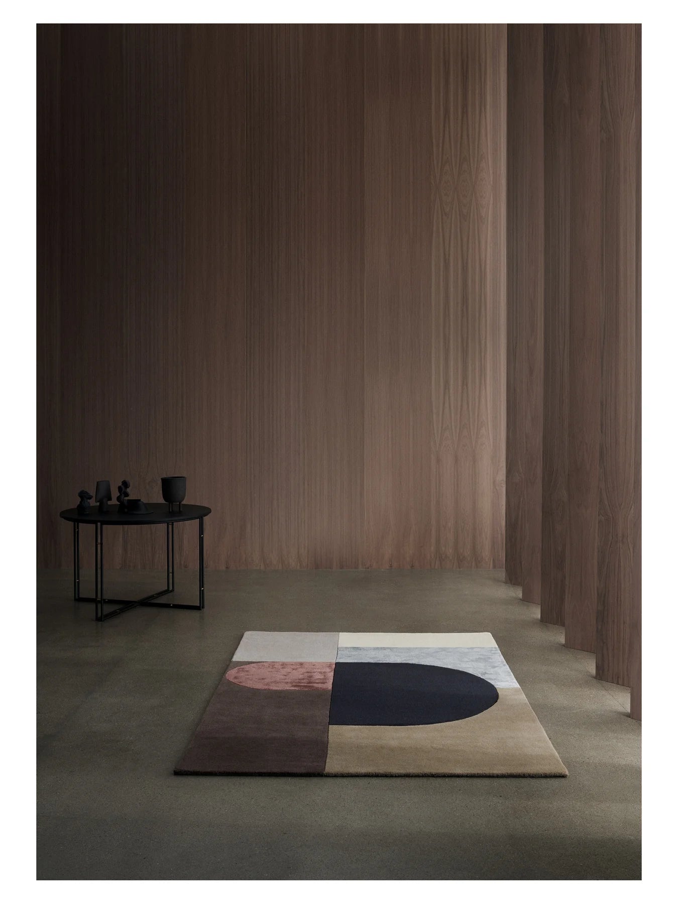 VILJA Rug - GREEN beige with green