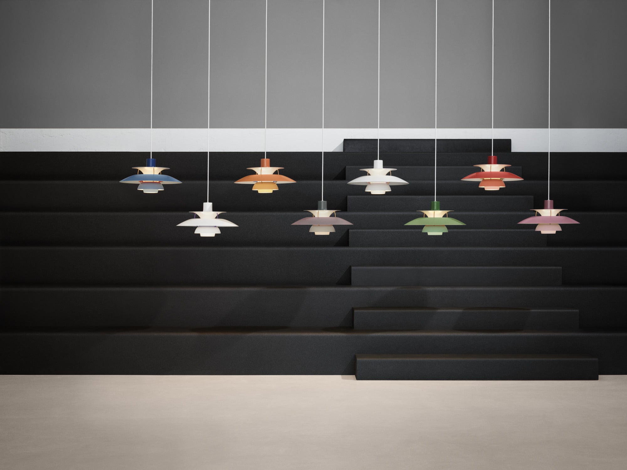 PH 5 pendant lamp in shades of blue