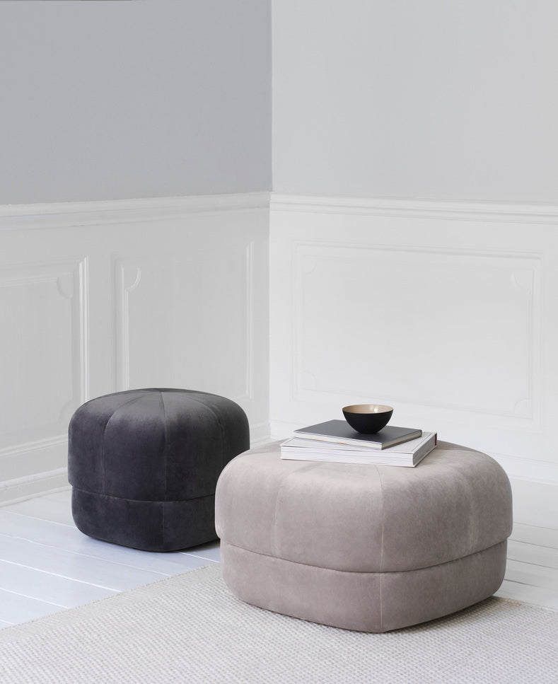 Gray pouf