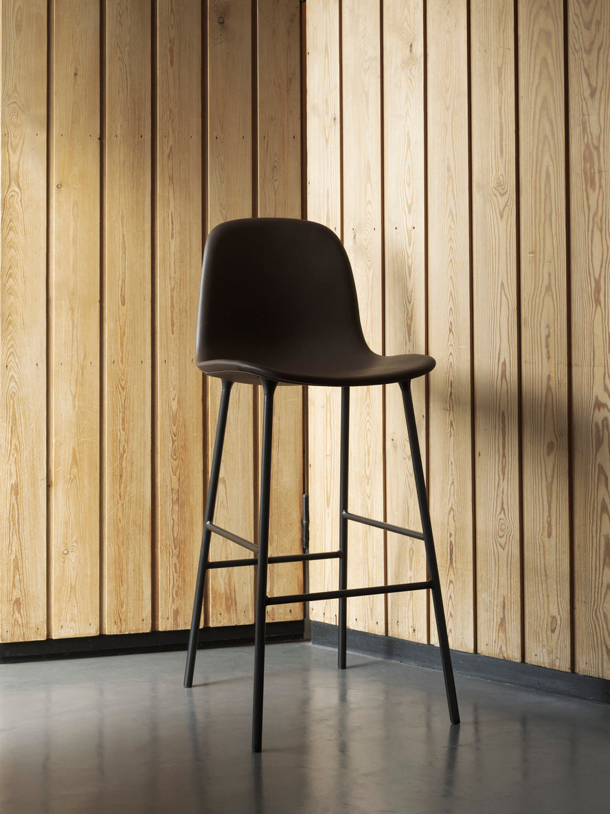 Bar chair upholstered forms with a blue base