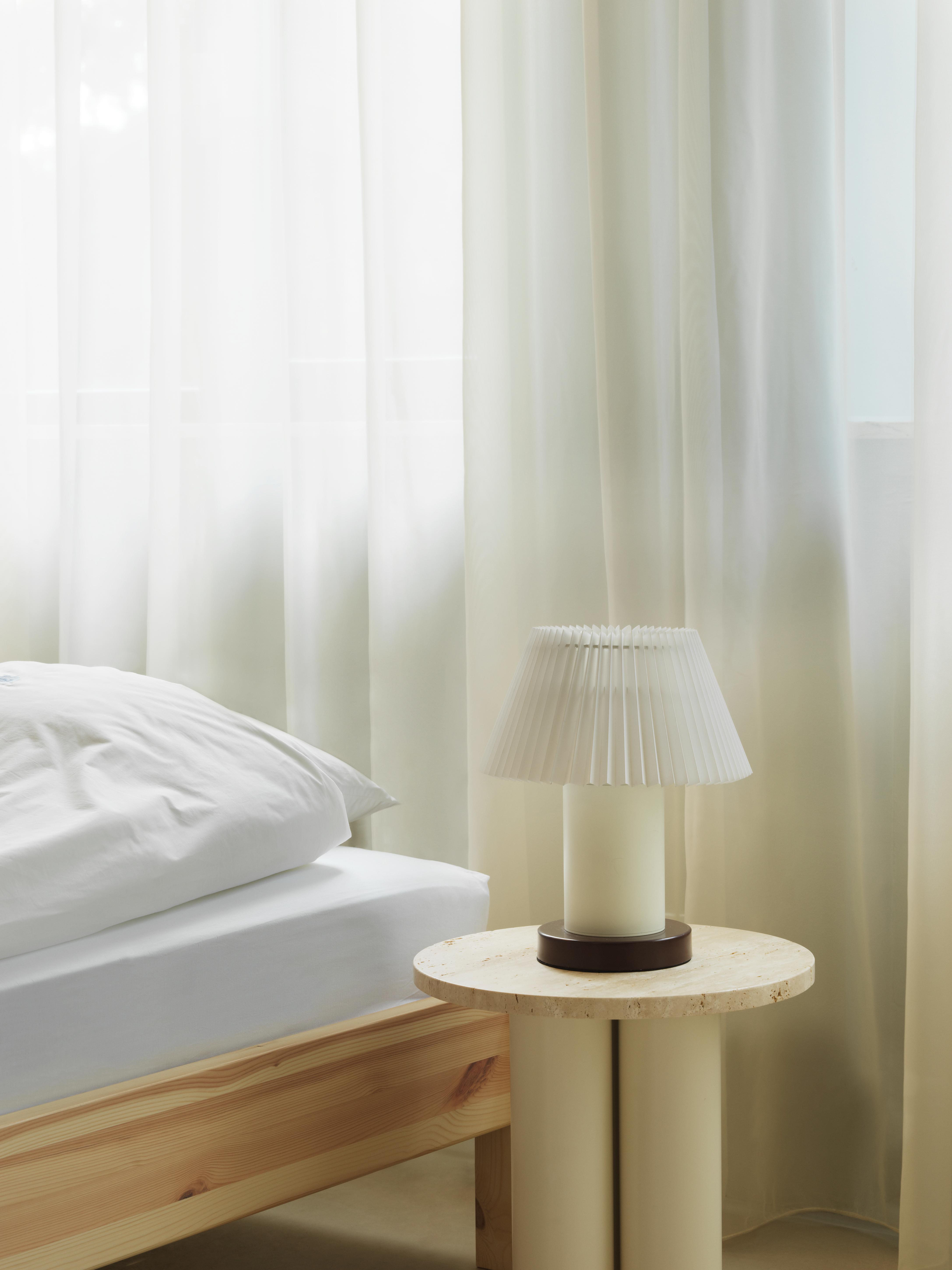 CELLU table lamp white with brown base