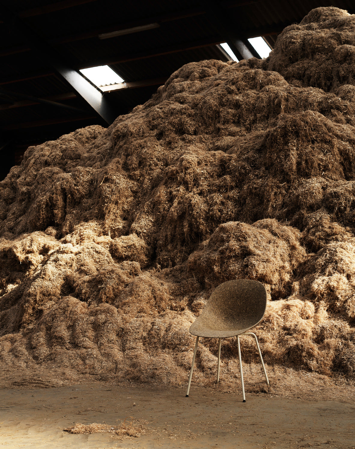 Mat Green Chair with a cream base