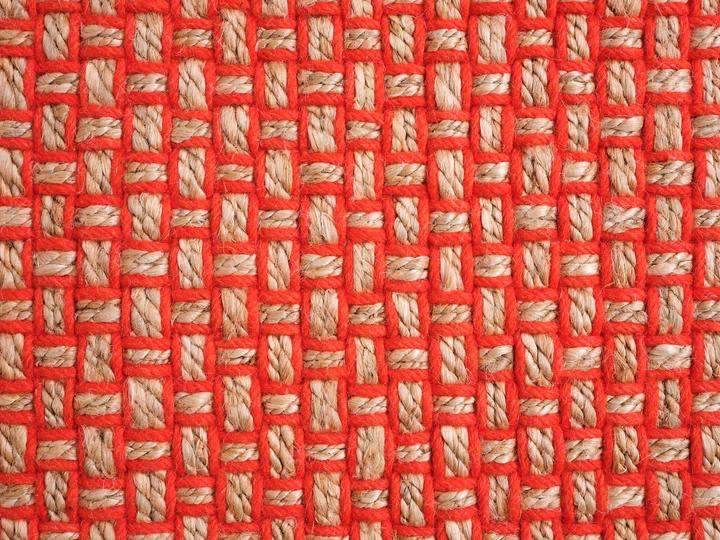 Koberec WEAVE červený s béžovým